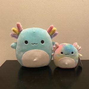 Squishmallow axolotl bundle 8in Irina and 5in Tinley